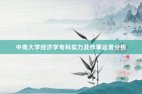 中南大学经济学专科实力及作事远景分析