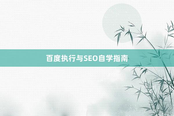百度执行与SEO自学指南